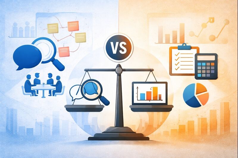 تفاوت تحقیقات کیفی و کمی در مطالعات بازار